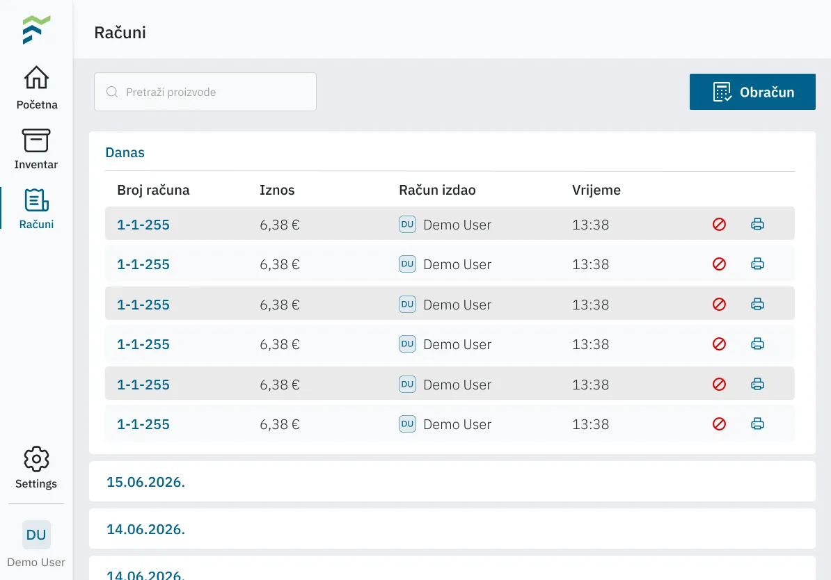 Fakturo POS Dashboard